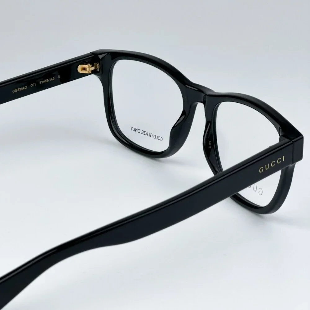 Gucci GG1344O 001 BRAND NEW Eyeglasses Black Square Men